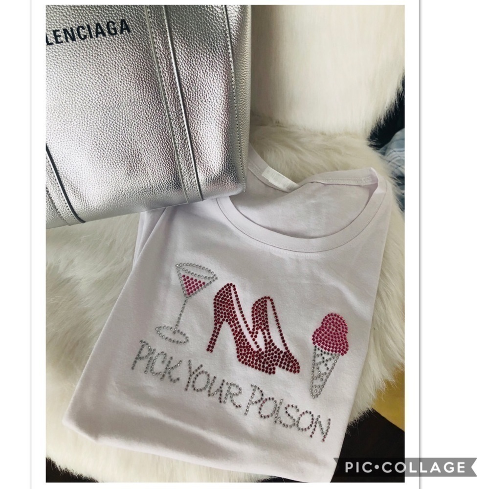 Curvy Divas White T-Shirt w/Bling Words. - Picture 3 of 4